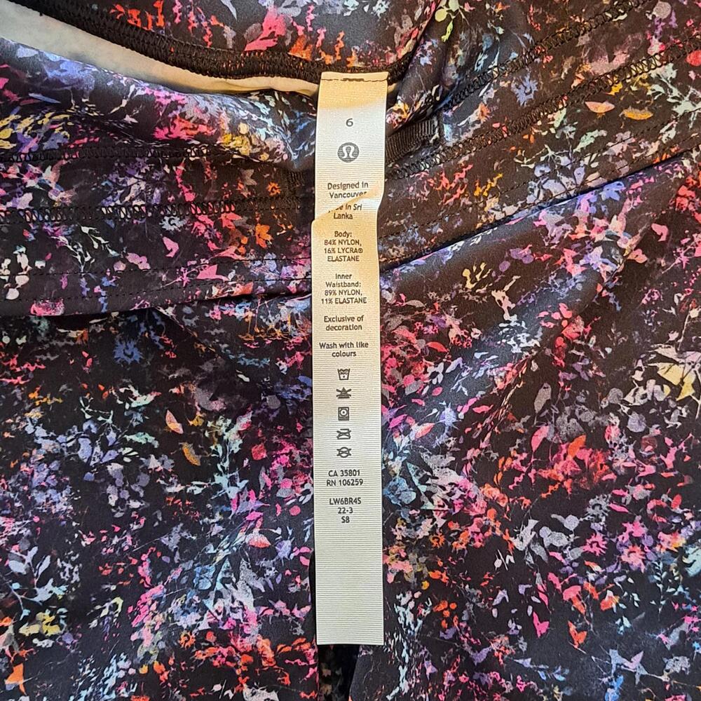 Lululemon Base Pace HR Crop 23" Leggings - Floral Spray Multi - 6 - Picture 7 of 8